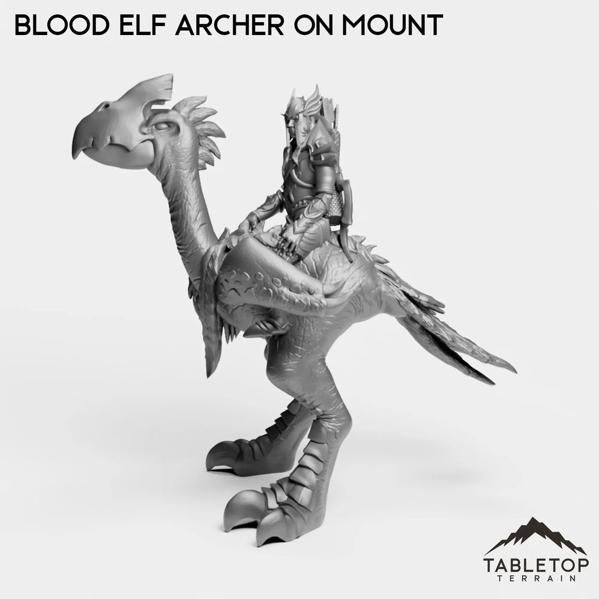Tabletop Terrain Miniature Blood Elf Archer on Mount