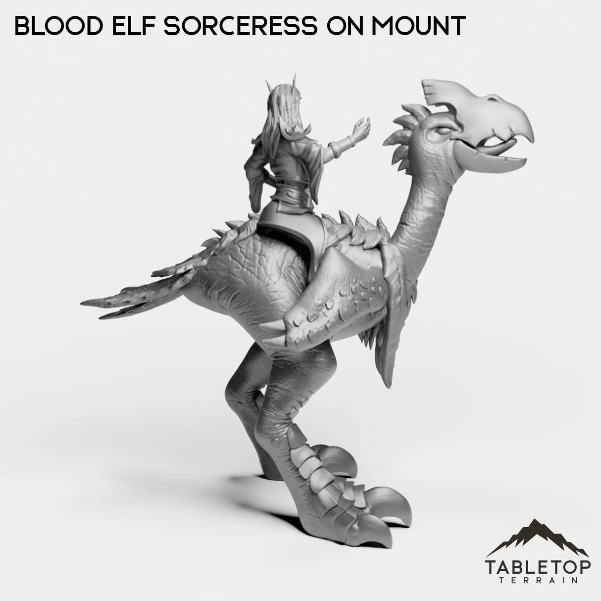 Tabletop Terrain Miniature Blood Elf Sorceress on Mount