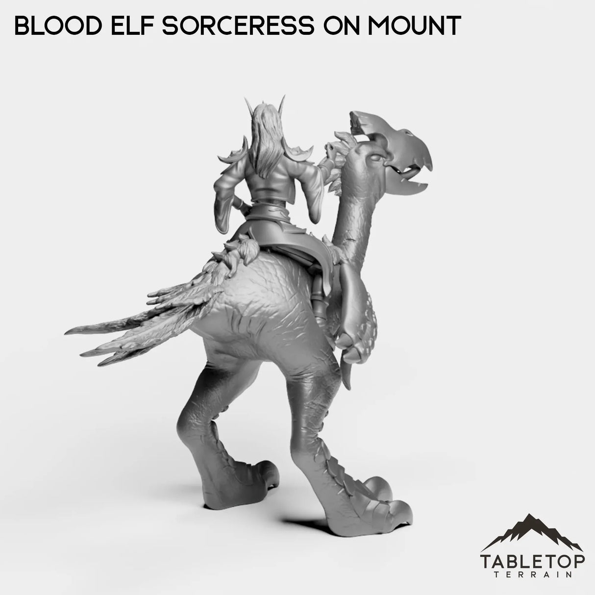 Tabletop Terrain Miniature Blood Elf Sorceress on Mount