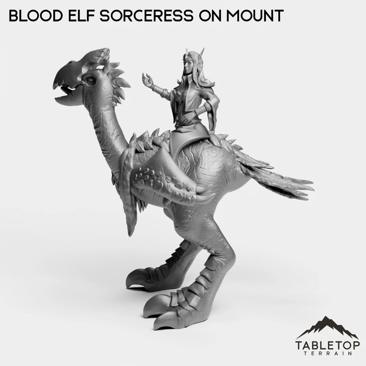 Tabletop Terrain Miniature Blood Elf Sorceress on Mount
