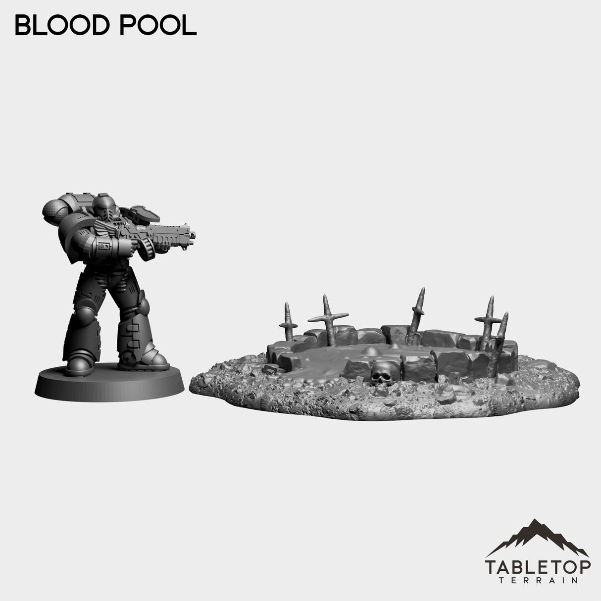 Tabletop Terrain Miniature Blood Pool - Grimdark Terrain