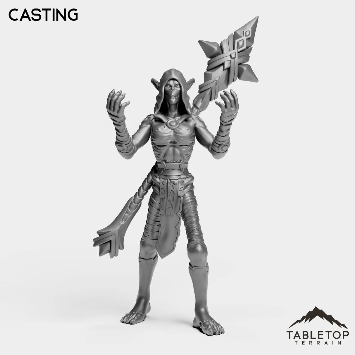 Tabletop Terrain Miniature Casting Darkness Nightfallen First Arcanist Female