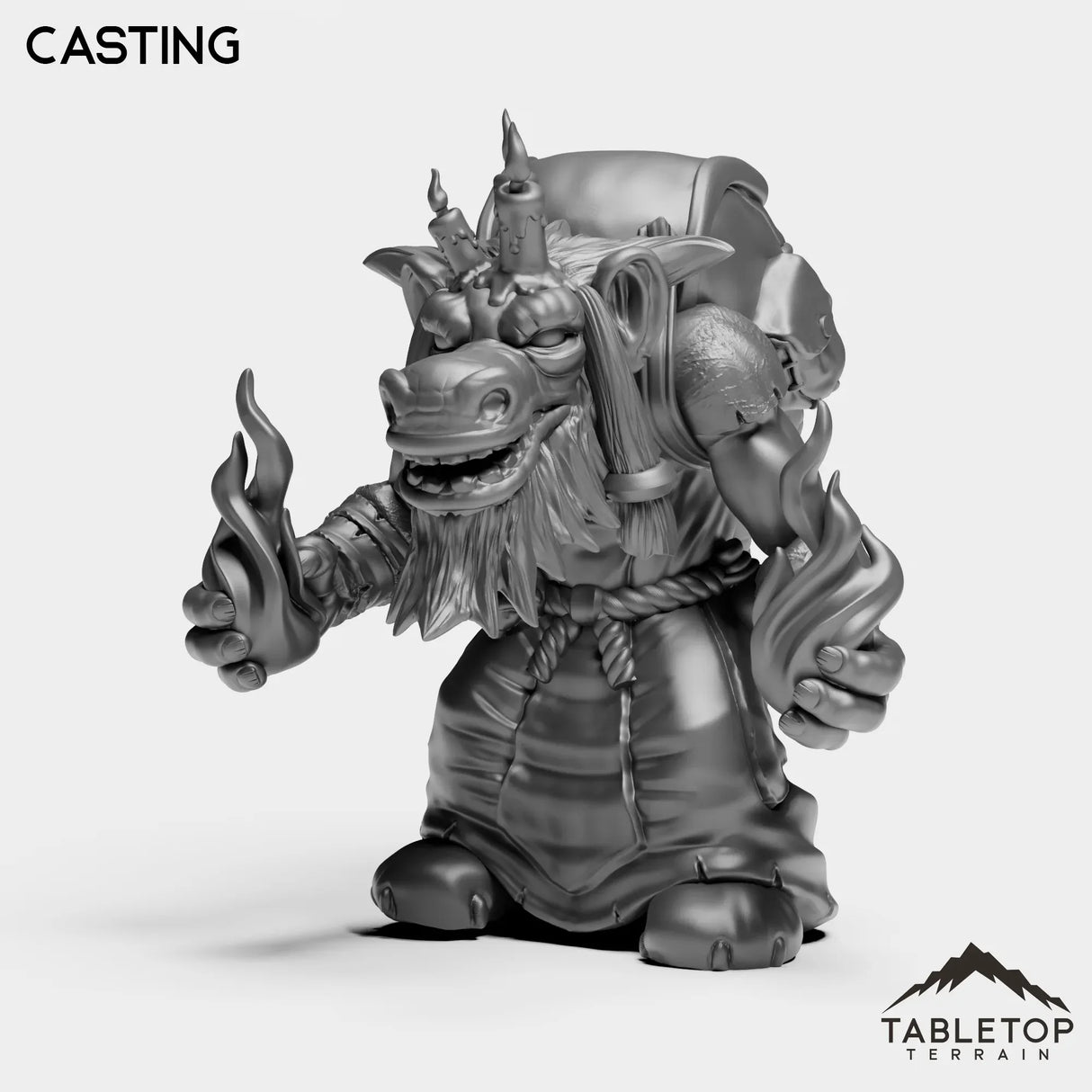 Tabletop Terrain Miniature Casting Kobold Pyromancer