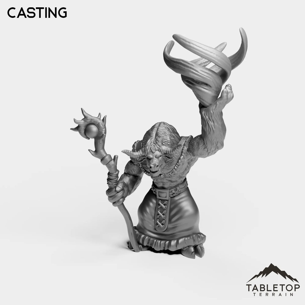 Tabletop Terrain Miniature Casting Minotaur Druid Starter