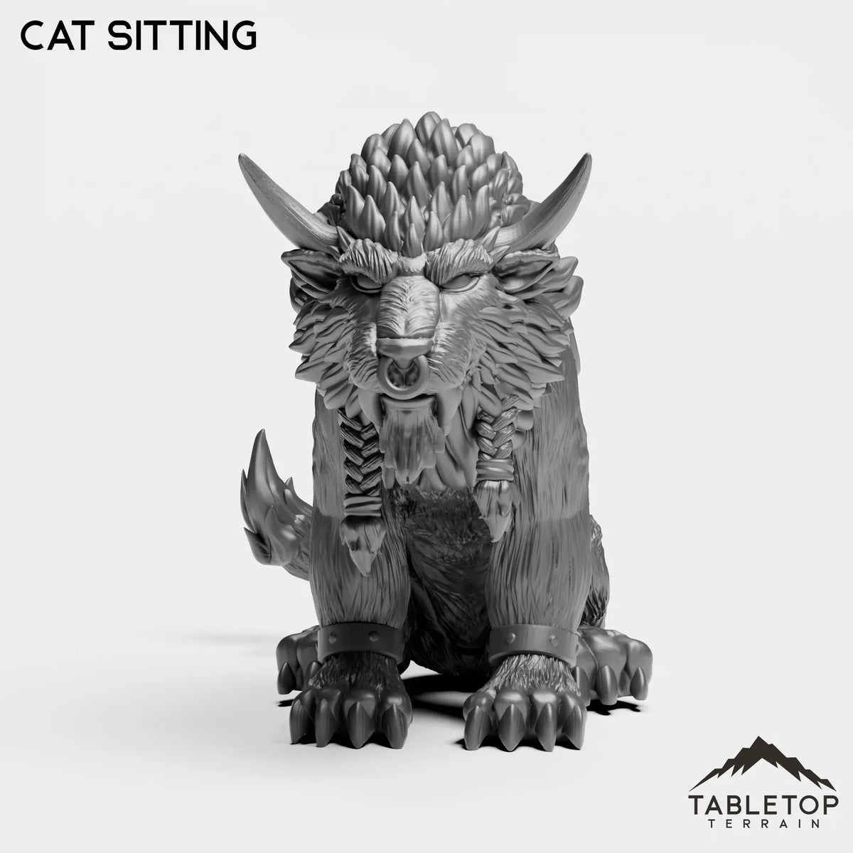 Tabletop Terrain Miniature Cat Sitting Minotaur Druid Forms