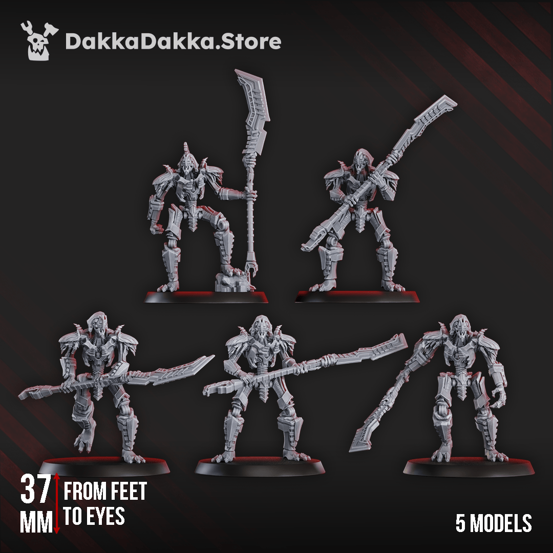 Tabletop Terrain Miniature Command Squad LychGuards with Warscythe