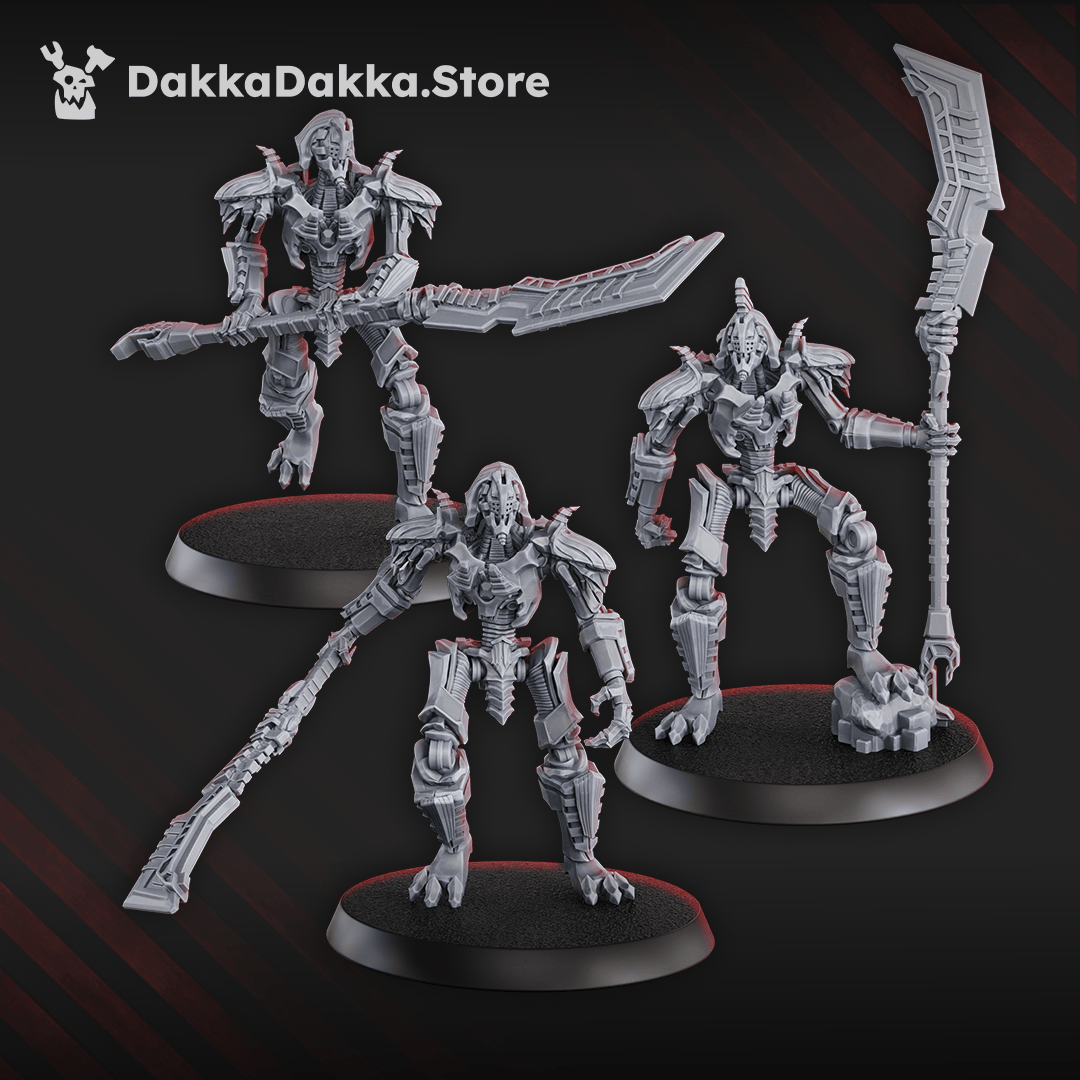 Tabletop Terrain Miniature Command Squad LychGuards with Warscythe