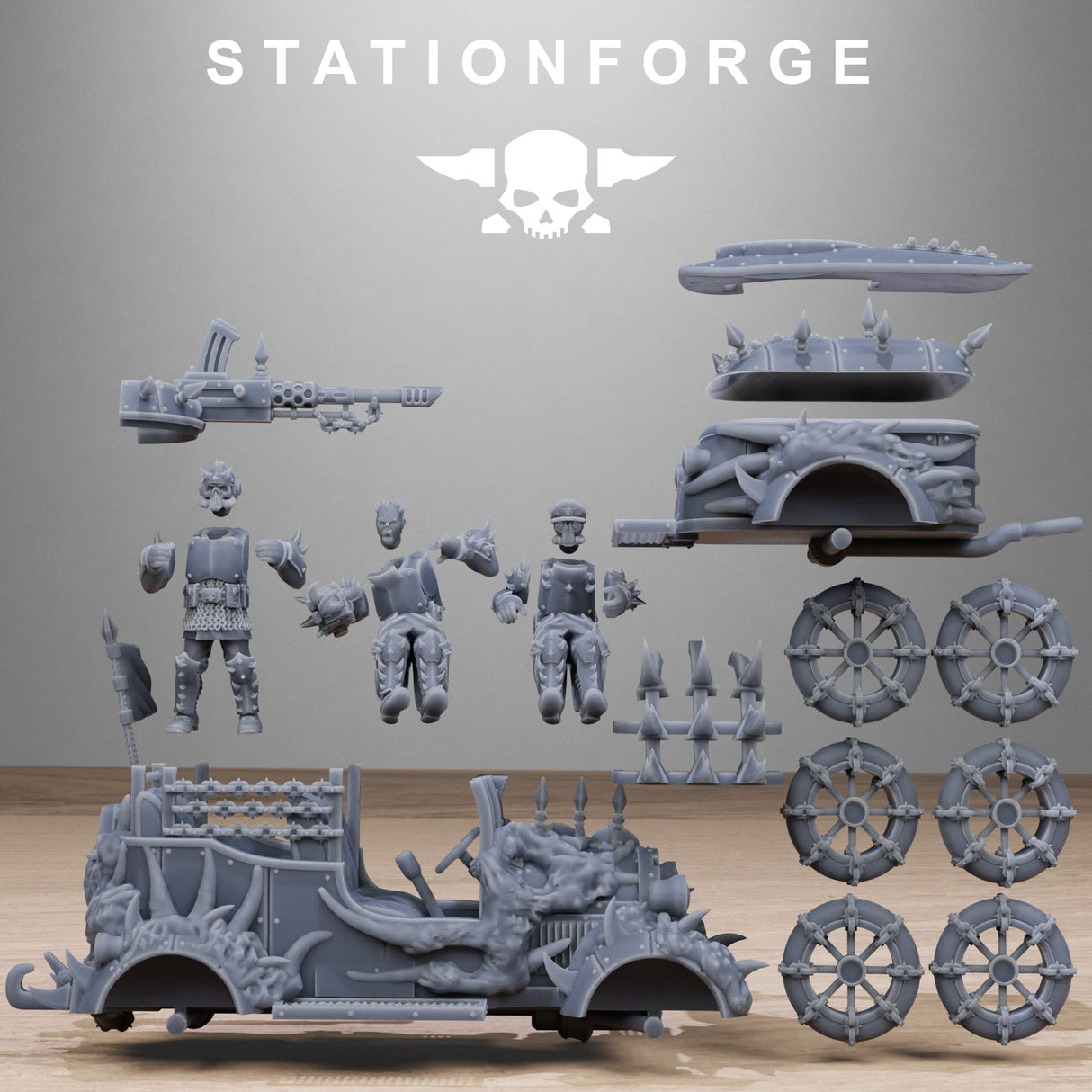 Tabletop Terrain Miniature Corrupted Bloody Convoy