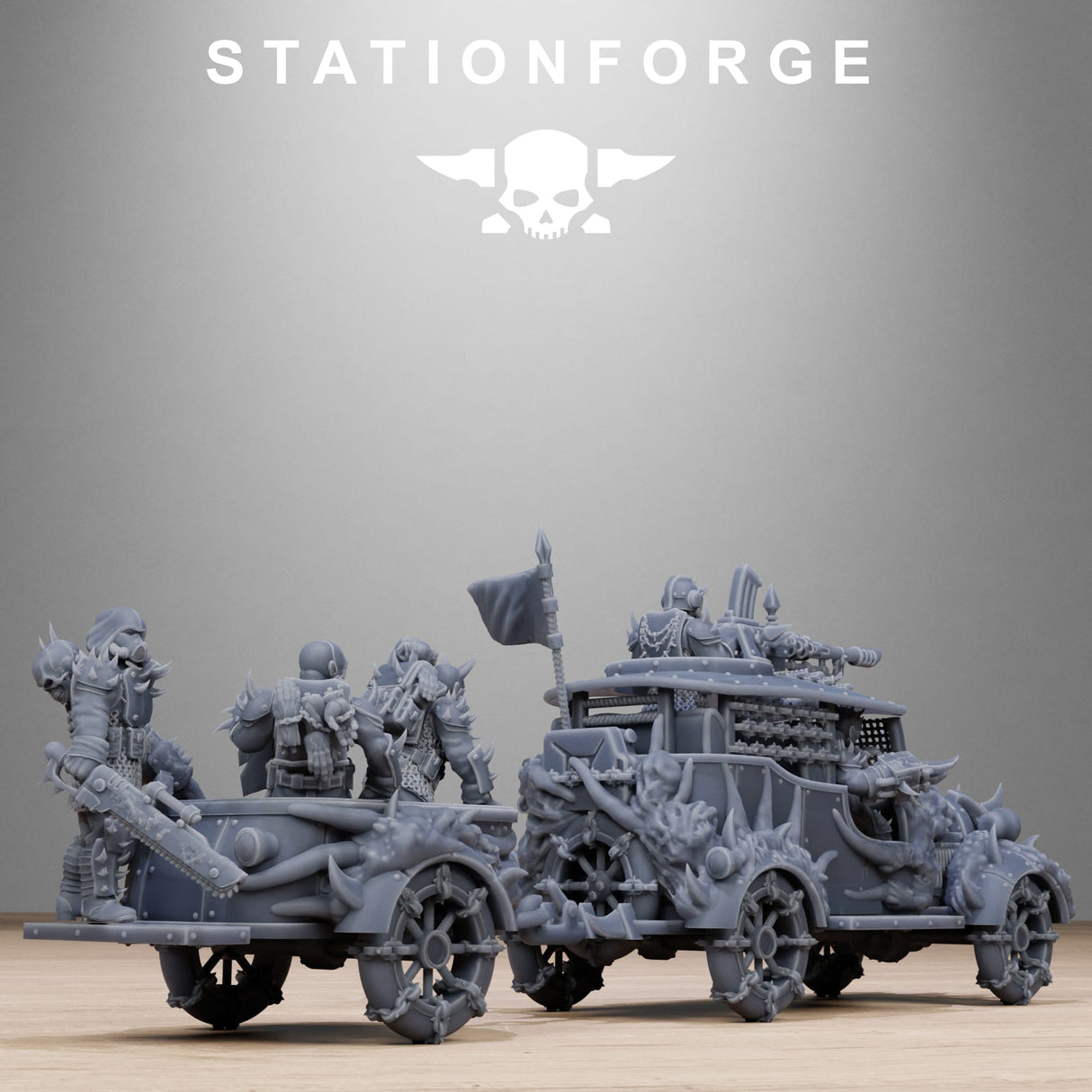 Tabletop Terrain Miniature Corrupted Bloody Convoy