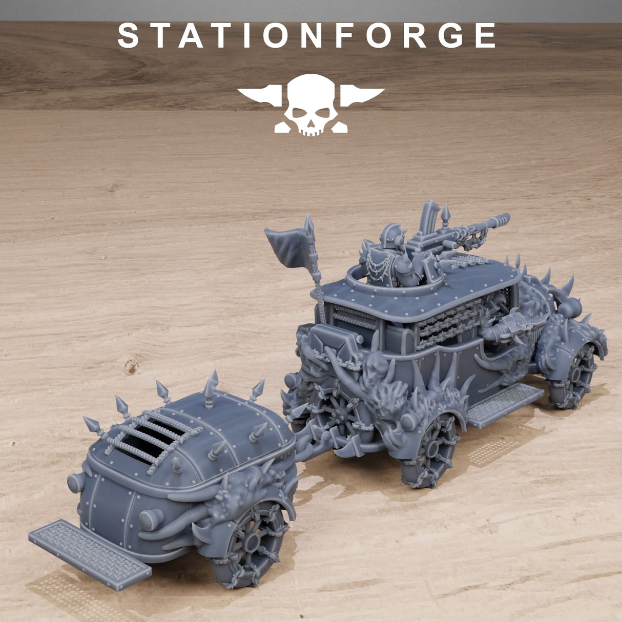 Tabletop Terrain Miniature Corrupted Bloody Convoy