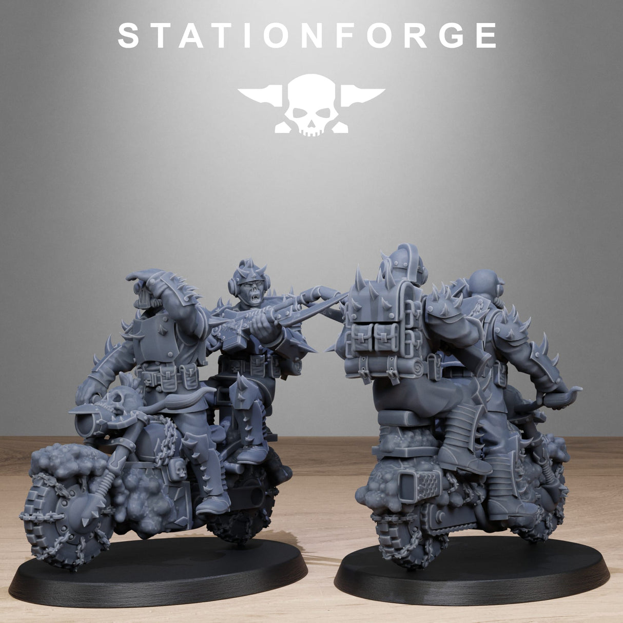 Tabletop Terrain Miniature Corrupted Guard Bikers