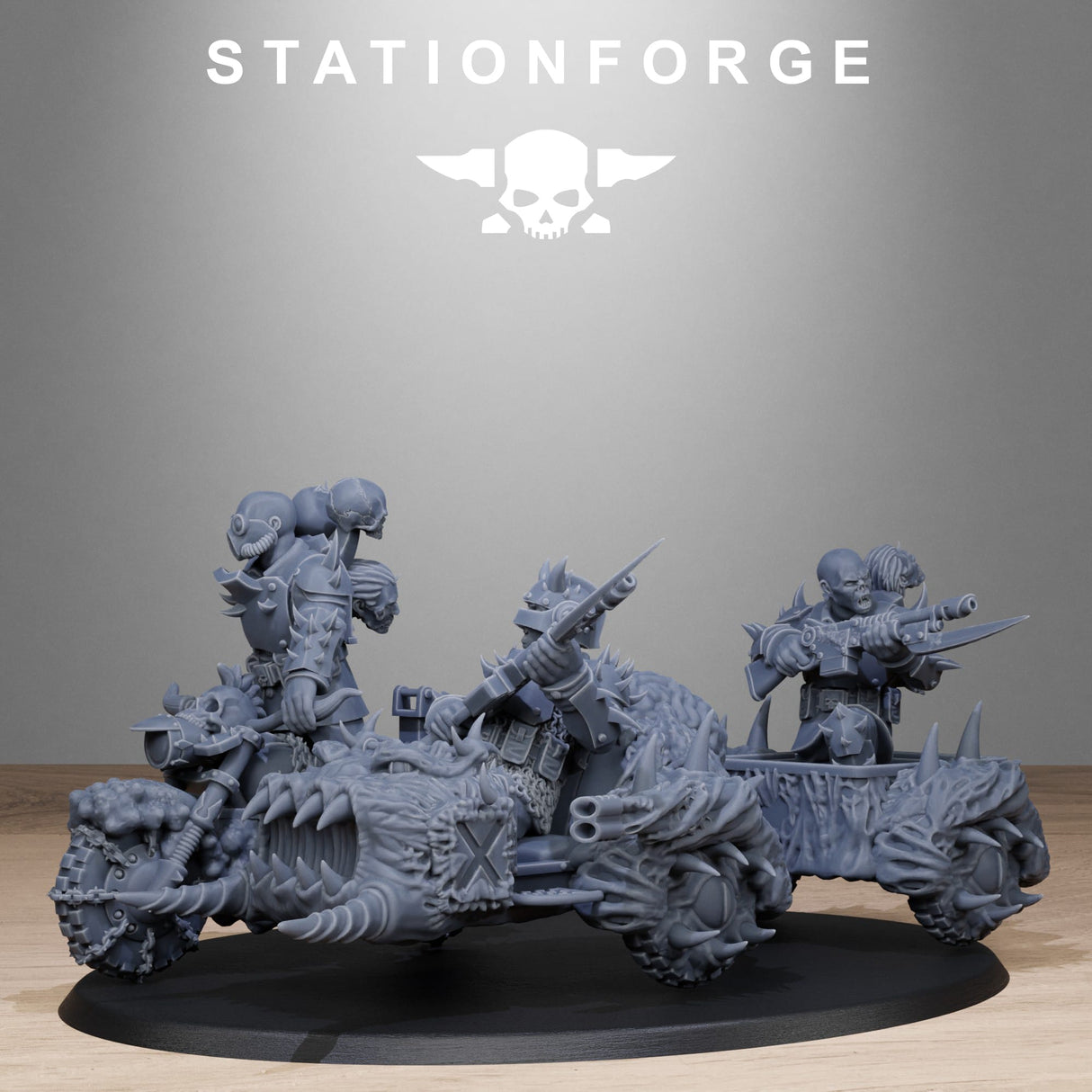 Tabletop Terrain Miniature Corrupted Guard Bikers