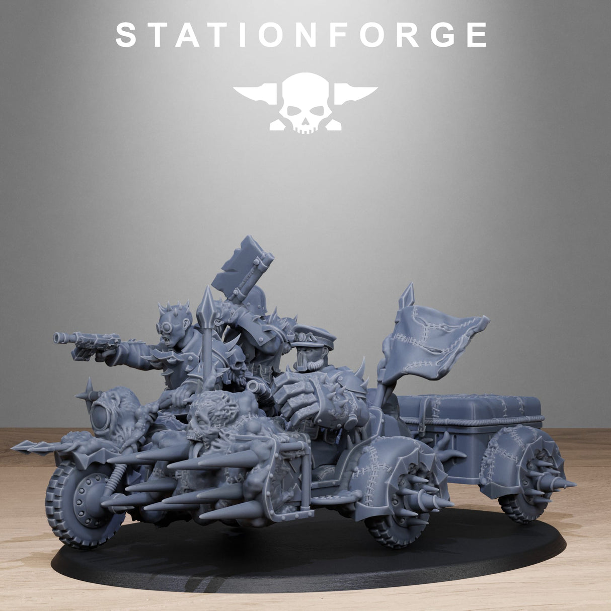 Tabletop Terrain Miniature Corrupted Guard Bikers