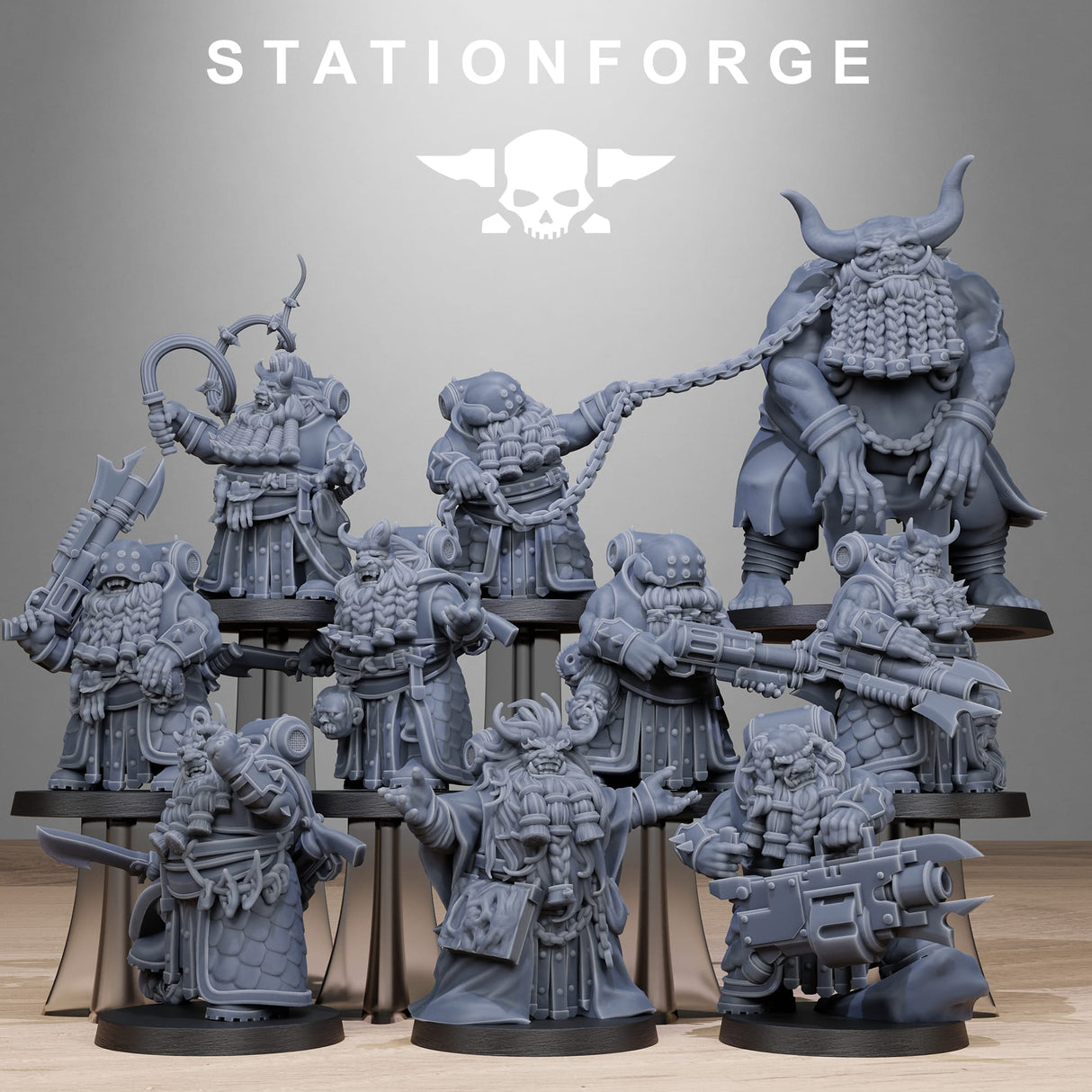 Tabletop Terrain Miniature Corrupted Guard Dwarves