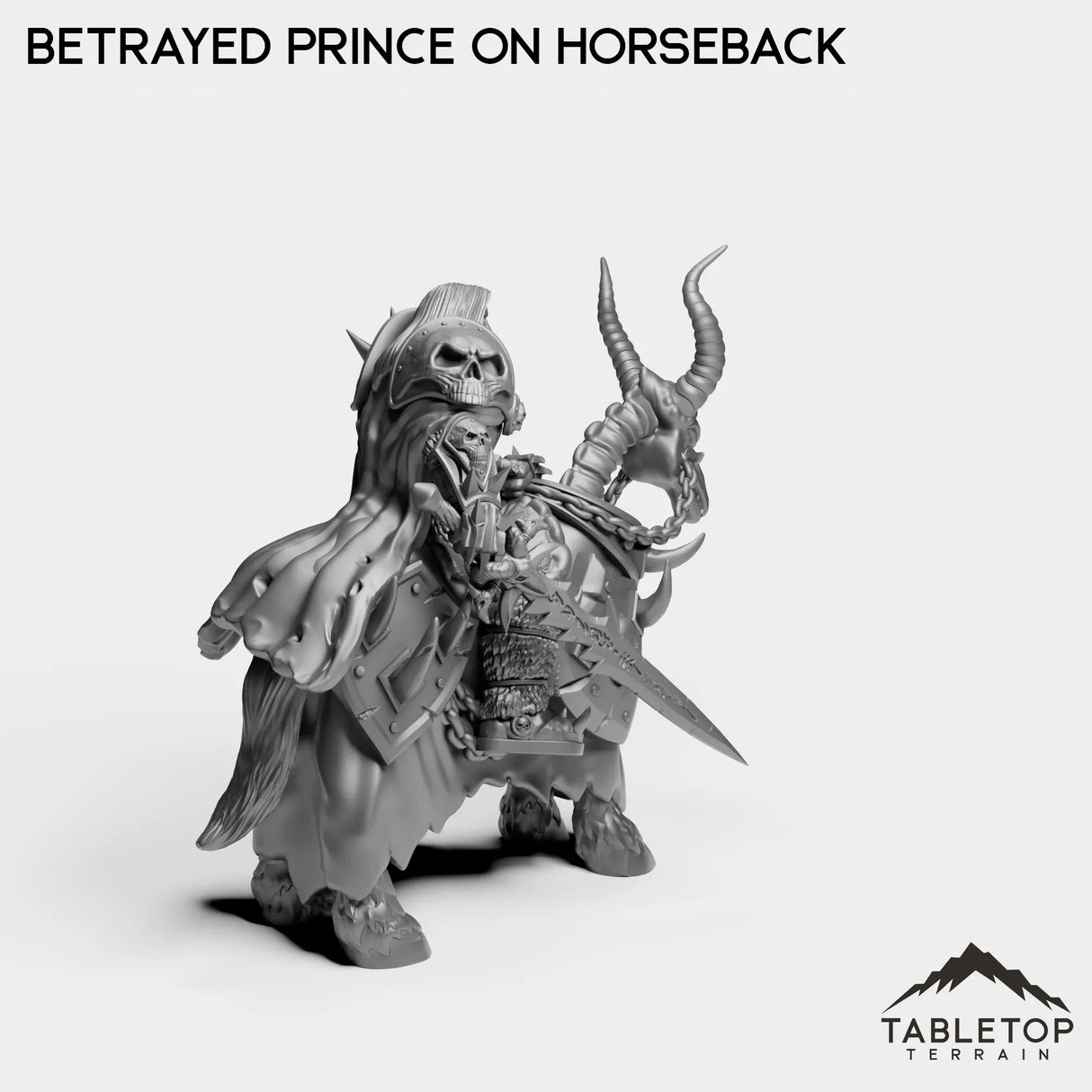 Tabletop Terrain Miniature Culled Knights Betrayed Prince on Horseback