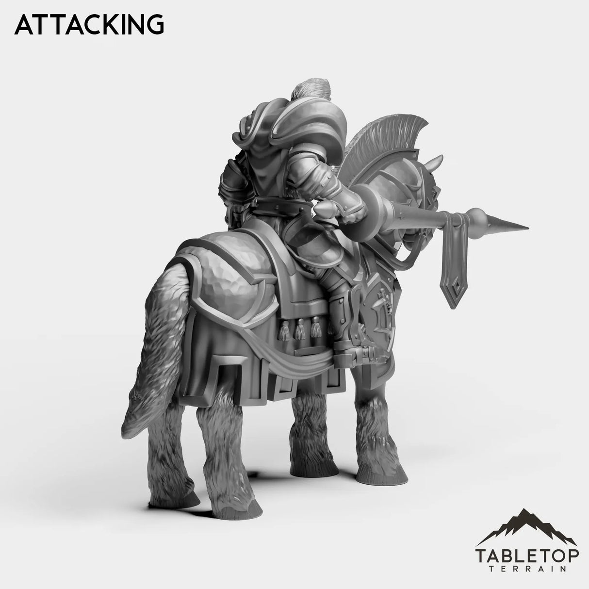 Tabletop Terrain Miniature Culled Knights on Horse