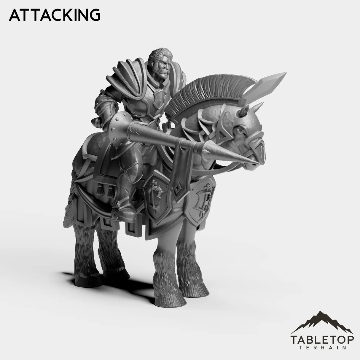 Tabletop Terrain Miniature Culled Knights on Horse