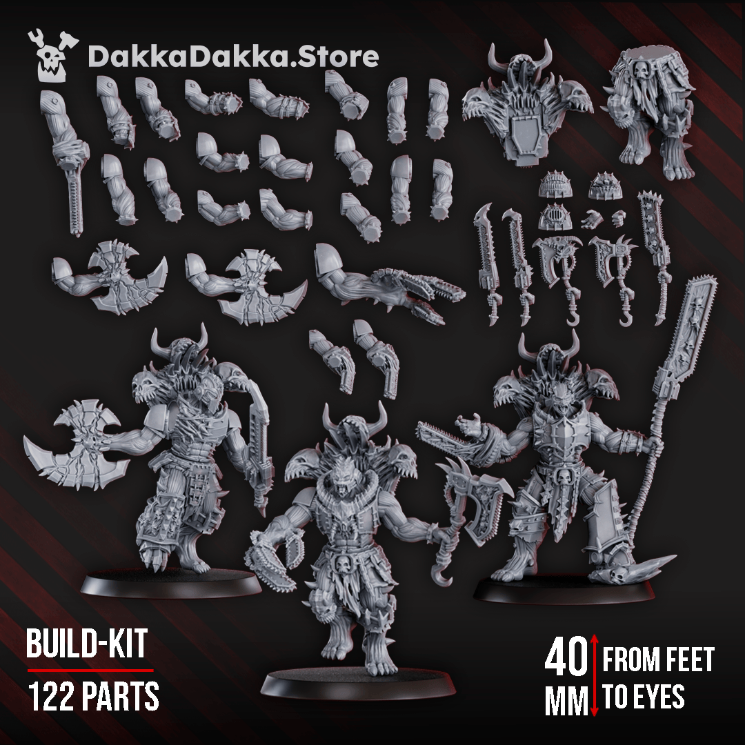 Tabletop Terrain Miniature Cursed Bone Shredders Squad (build kit)