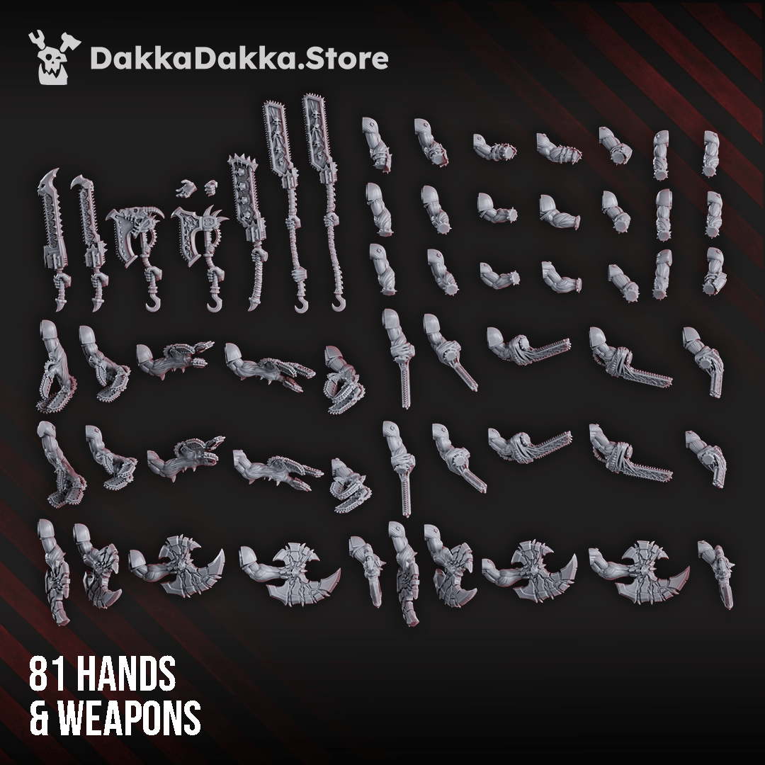 Tabletop Terrain Miniature Cursed Bone Shredders Squad (build kit)
