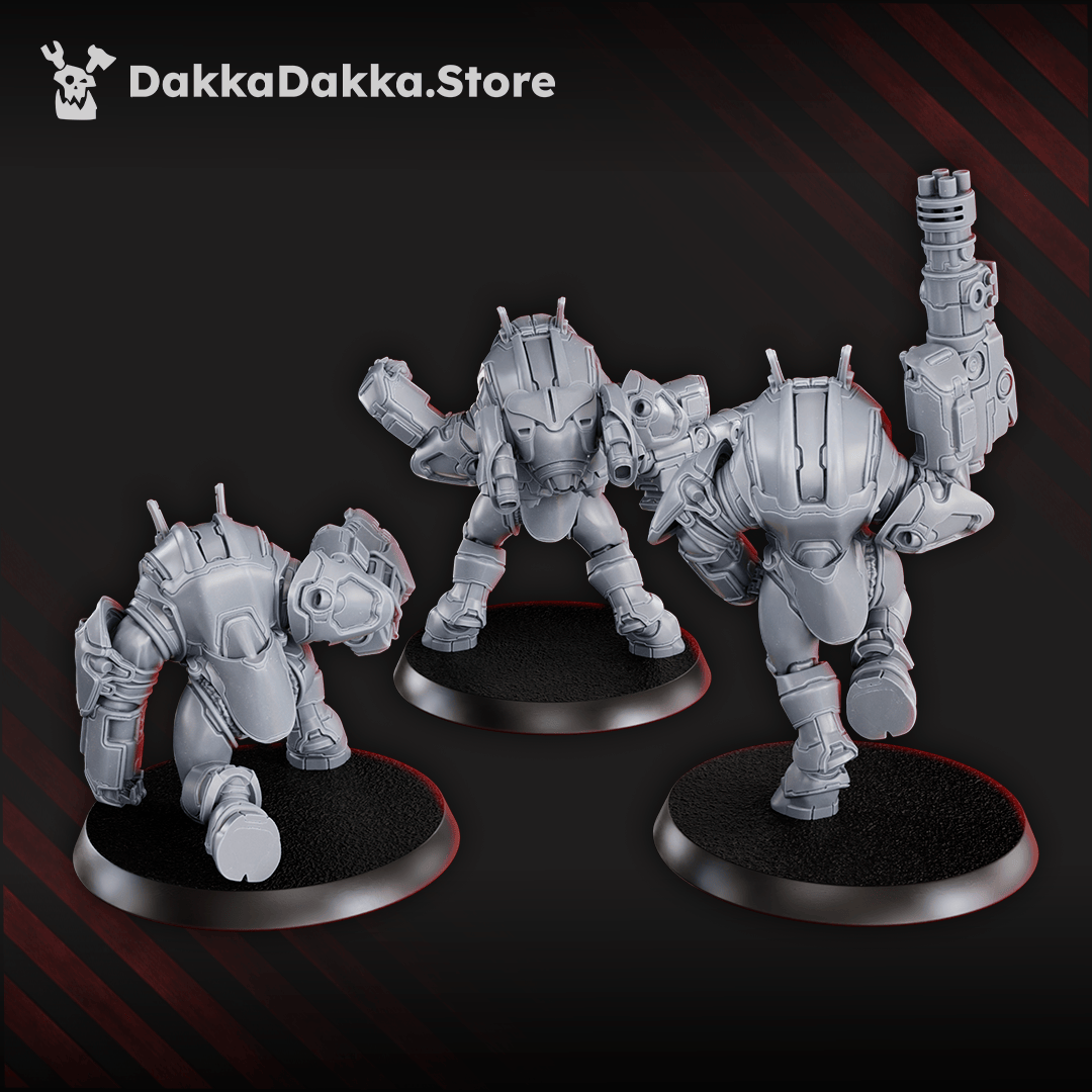 Tabletop Terrain Miniature Cyber-ghosts Squad x3
