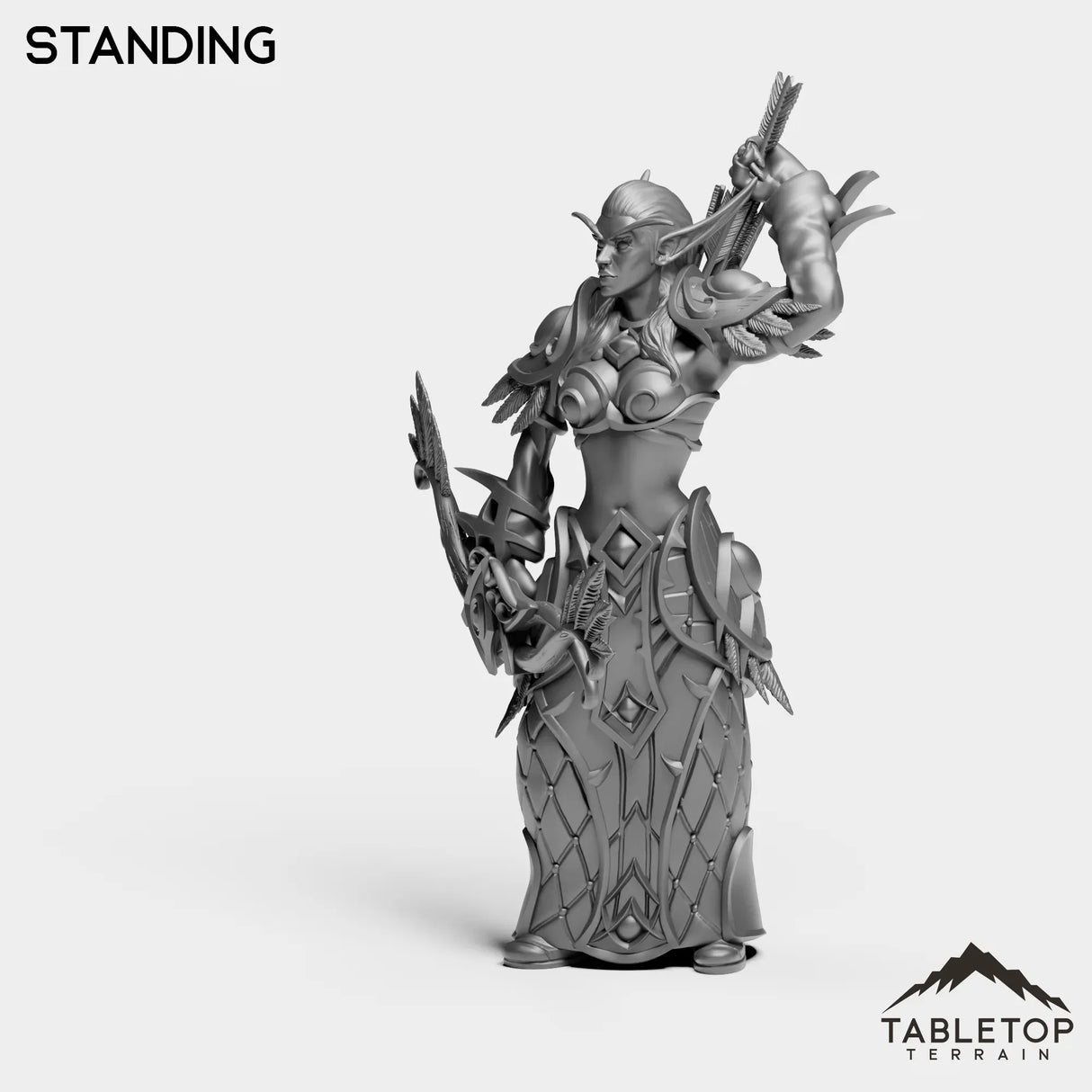 Tabletop Terrain Miniature Darkness Hunter Female