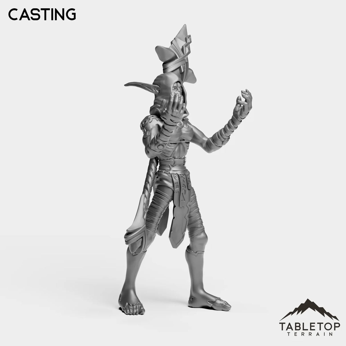 Tabletop Terrain Miniature Darkness Nightfallen First Arcanist Female