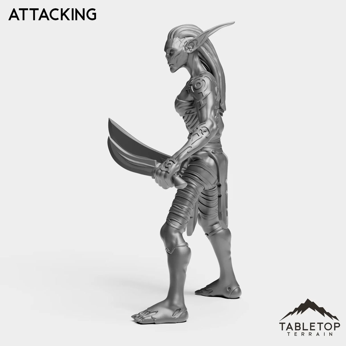 Tabletop Terrain Miniature Darkness Nightfallen Rebel Female