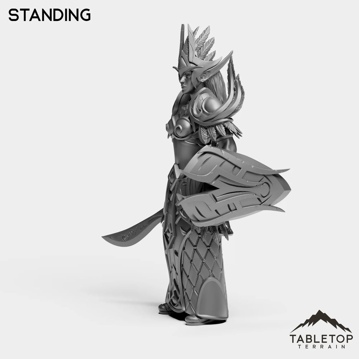 Tabletop Terrain Miniature Darkness Warrior Female