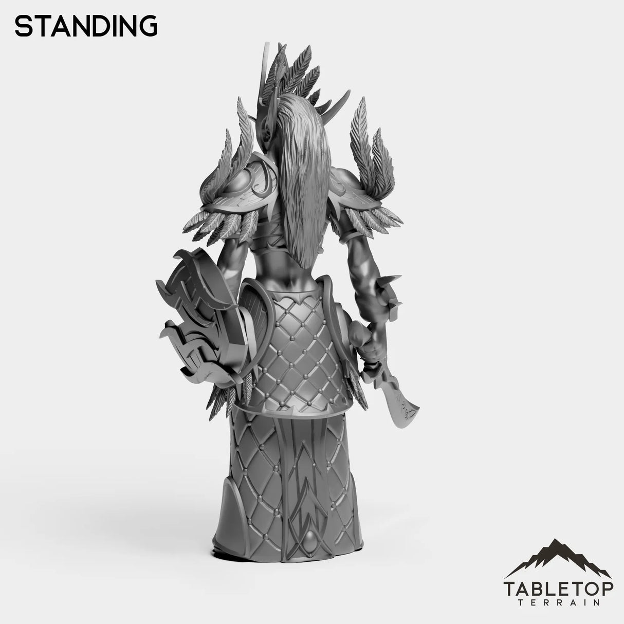 Tabletop Terrain Miniature Darkness Warrior Female