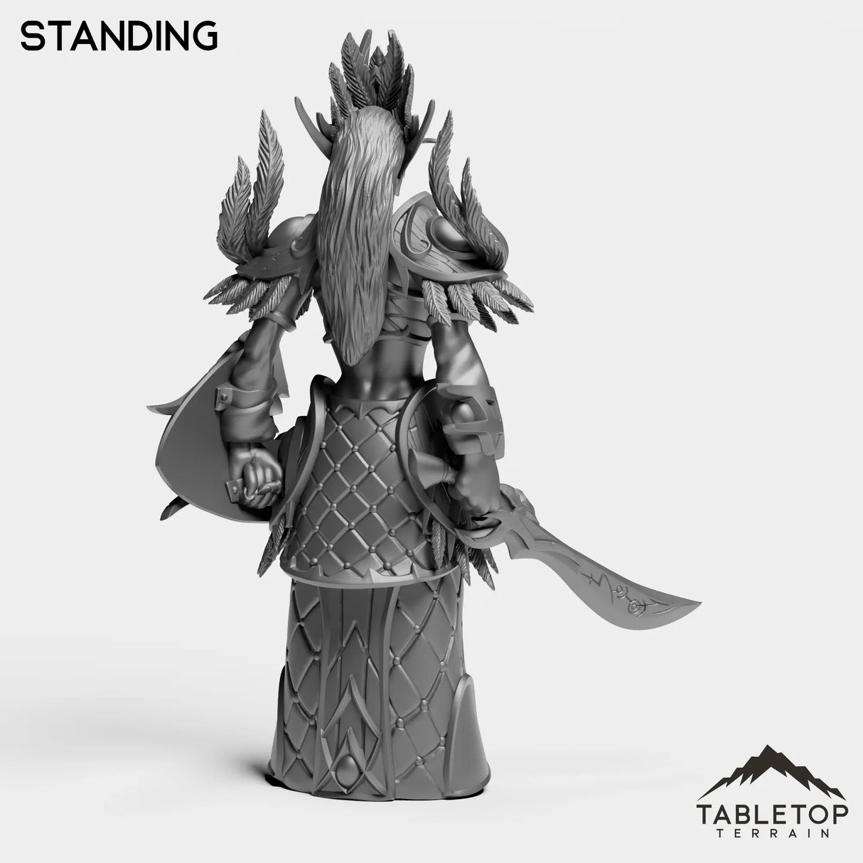 Tabletop Terrain Miniature Darkness Warrior Female