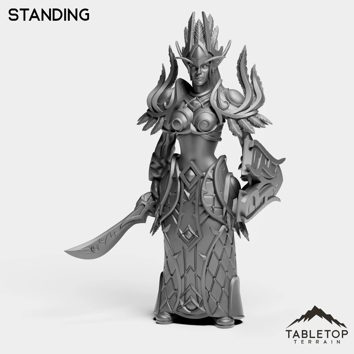 Tabletop Terrain Miniature Darkness Warrior Female