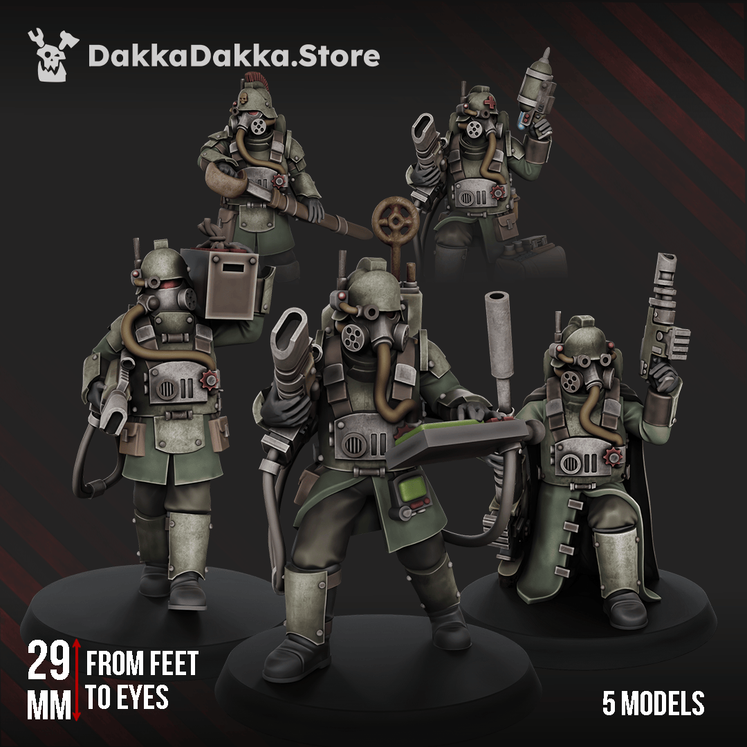 Tabletop Terrain Miniature Death Corps Specops Squad (x5)