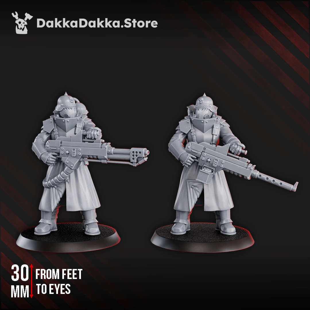 Tabletop Terrain Miniature Death Division Heavy Weapons Team x2