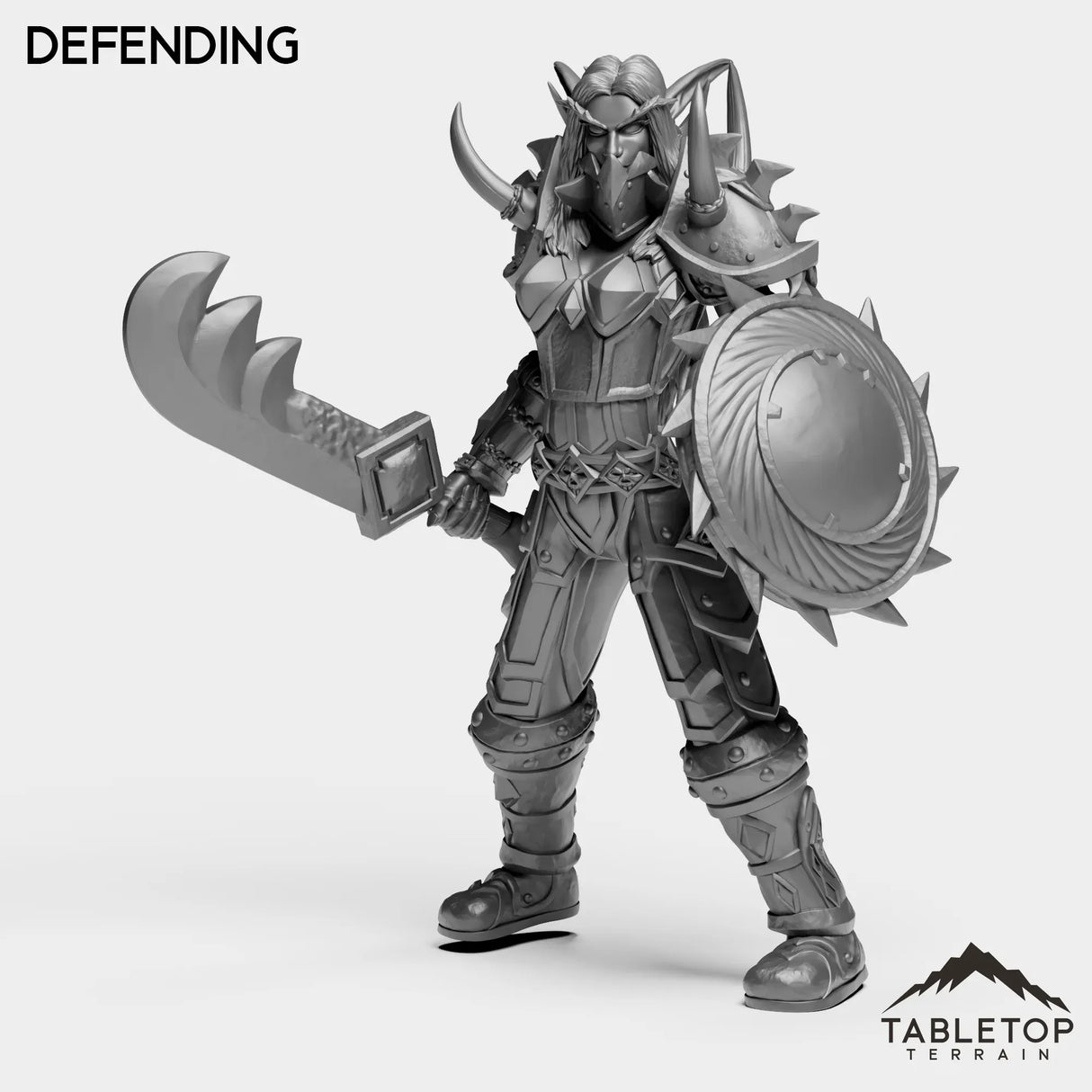 Tabletop Terrain Miniature Defending Night Warrior Female Tier 1