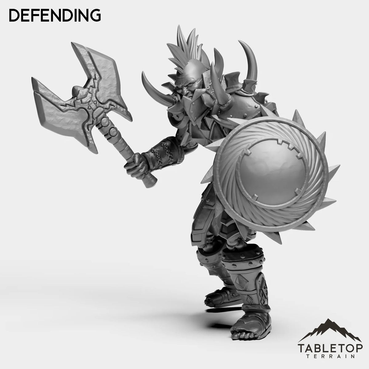 Tabletop Terrain Miniature Defending Undead Warrior Tier 1