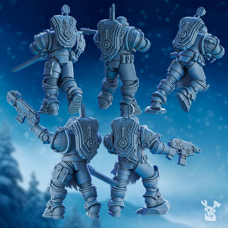 Tabletop Terrain Miniature Deimos Hounds Squad