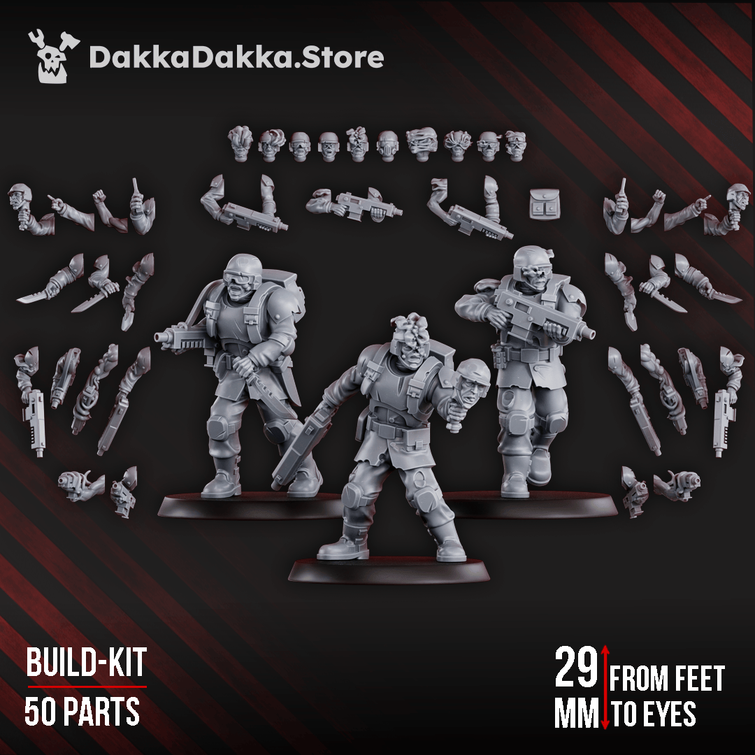 Tabletop Terrain Miniature Diseased Planetary Guard (build kit)