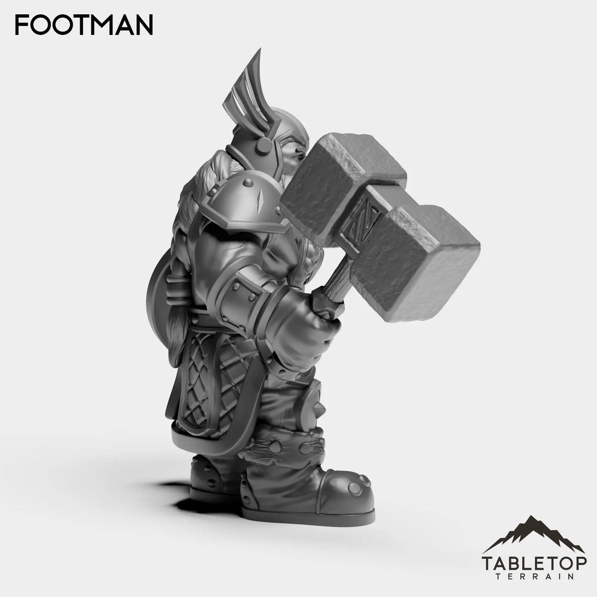 Tabletop Terrain Miniature Dwarf Footman