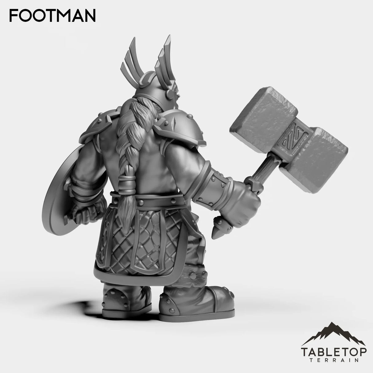 Tabletop Terrain Miniature Dwarf Footman