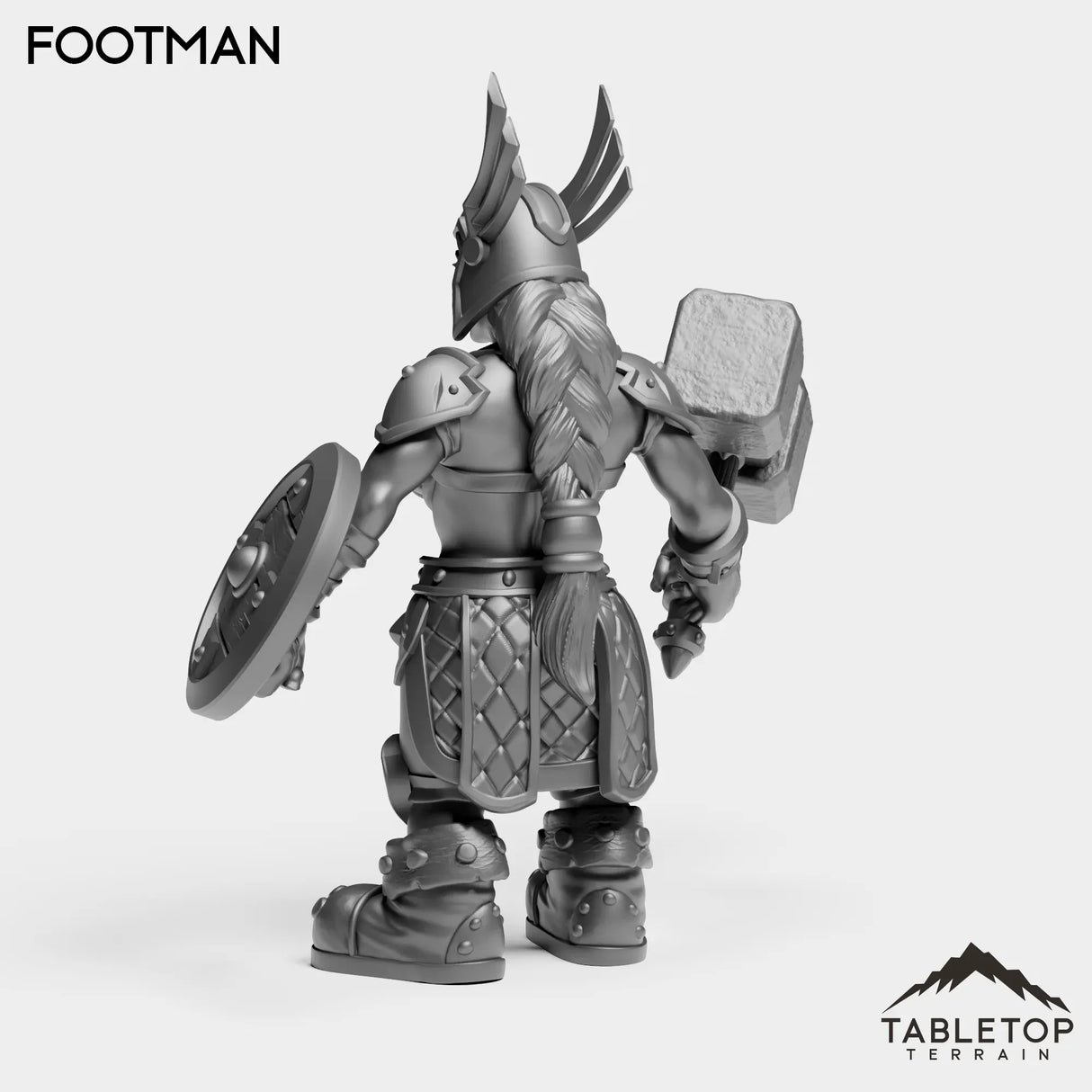 Tabletop Terrain Miniature Dwarf Footman Female