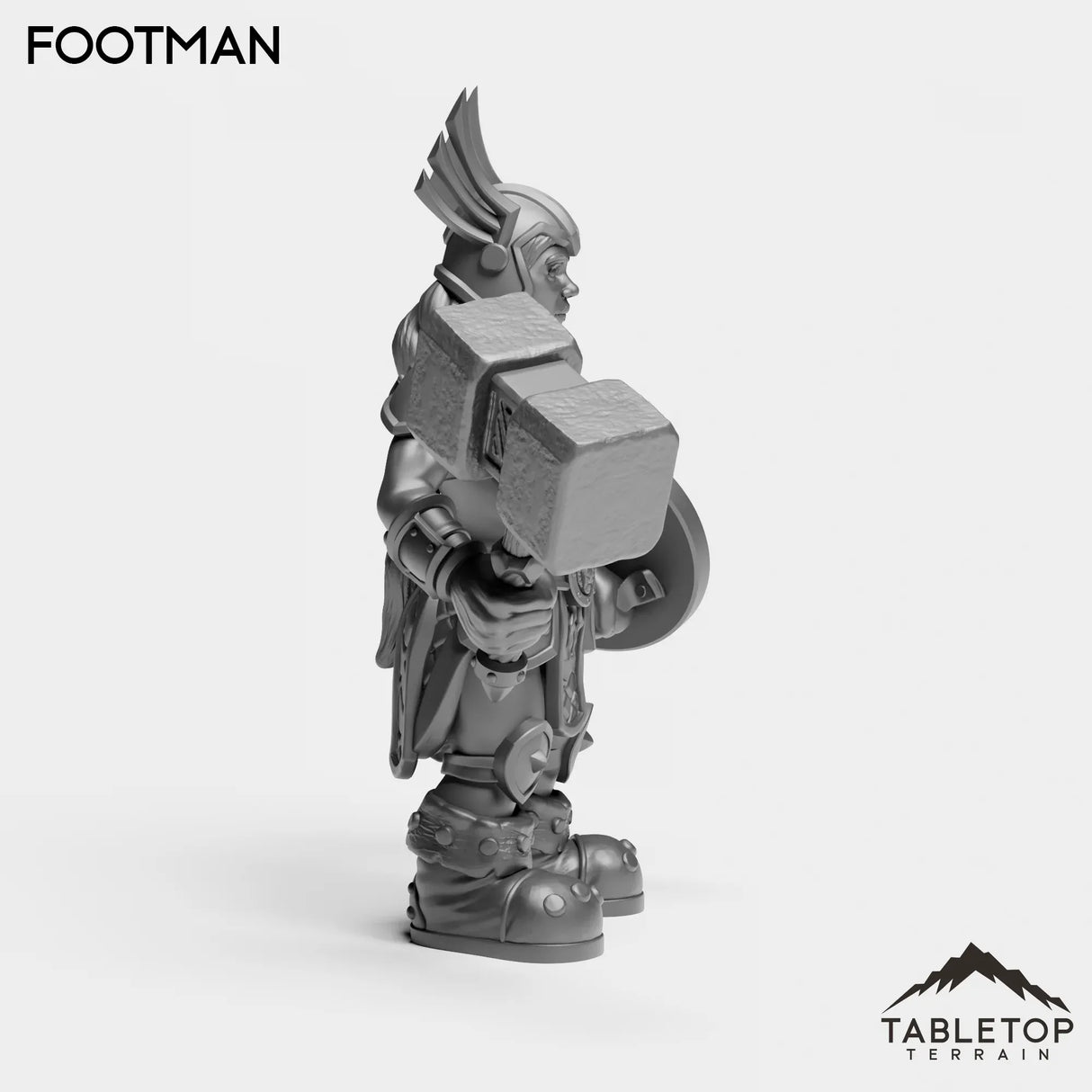 Tabletop Terrain Miniature Dwarf Footman Female