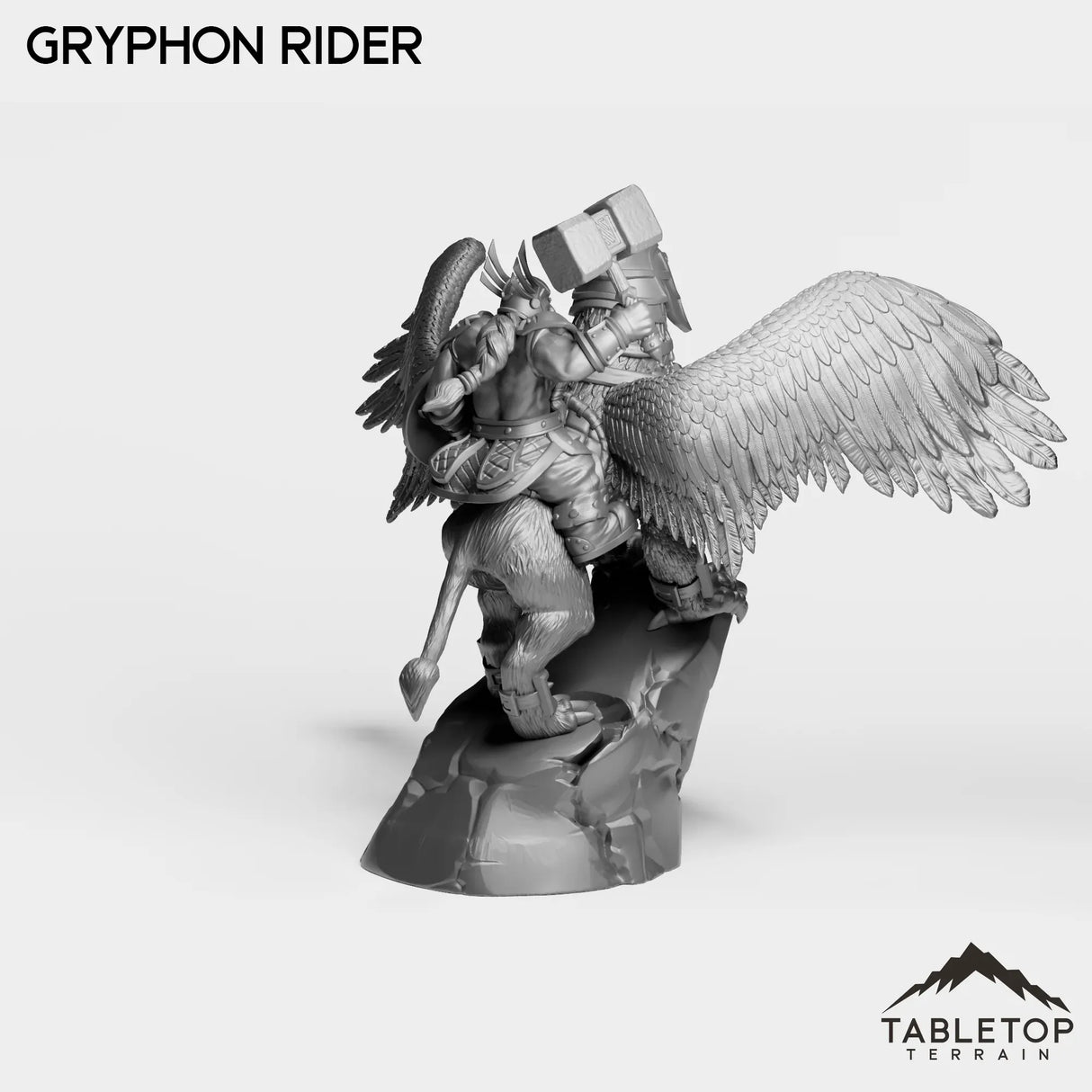 Tabletop Terrain Miniature Dwarf Gryphon Rider