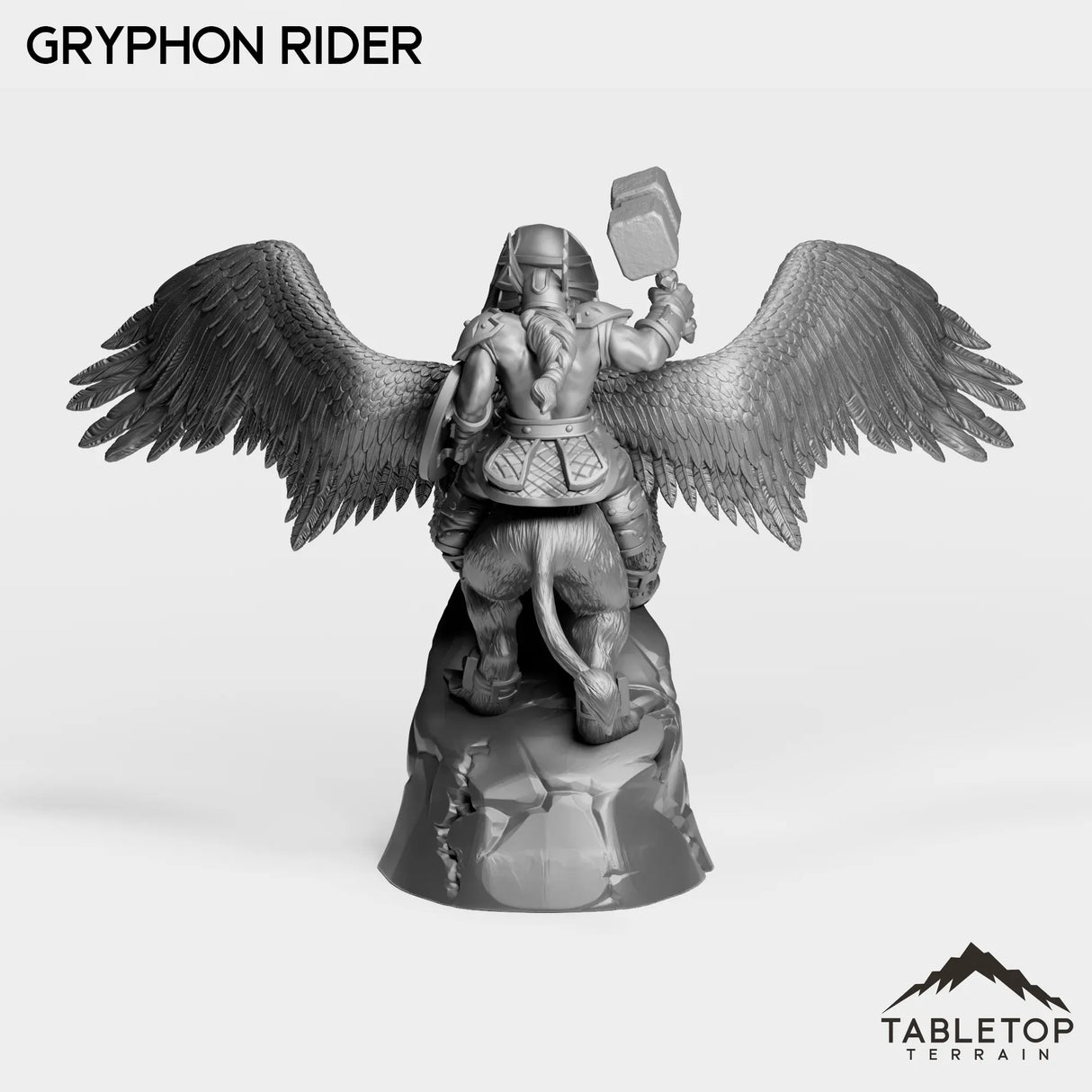 Tabletop Terrain Miniature Dwarf Gryphon Rider