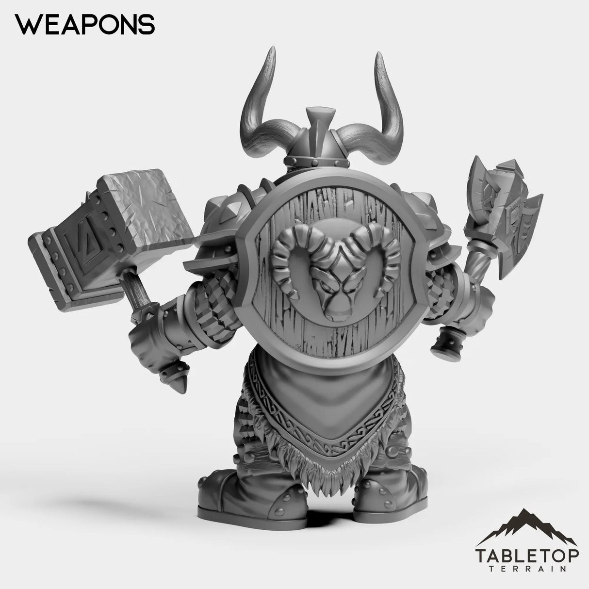 Tabletop Terrain Miniature Dwarf Paladin