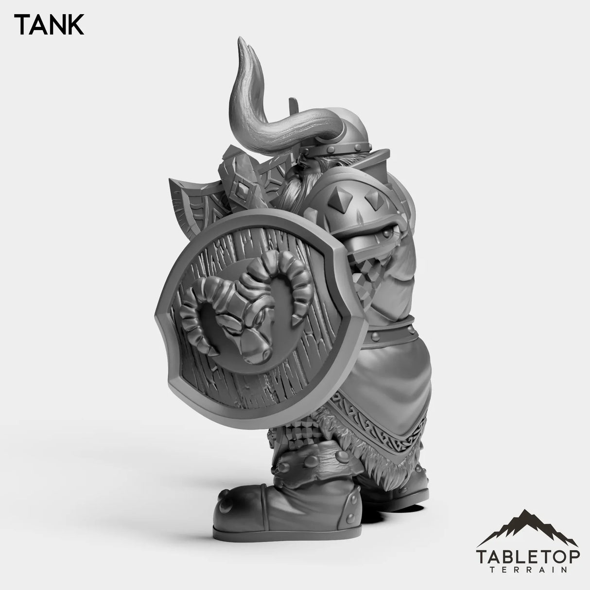 Tabletop Terrain Miniature Dwarf Paladin