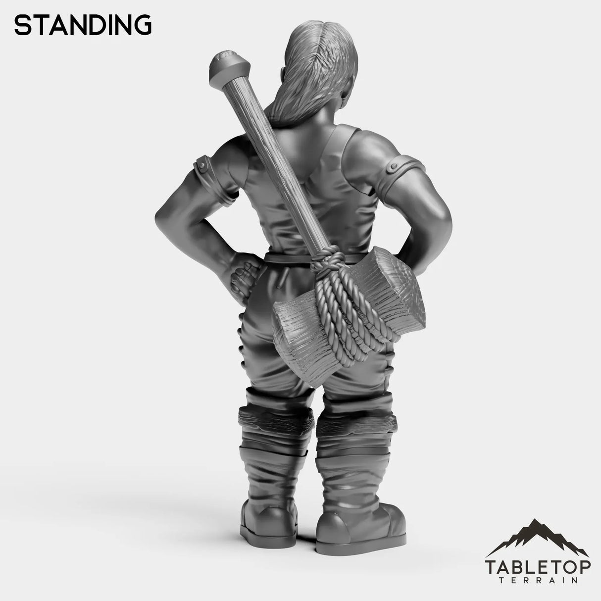 Tabletop Terrain Miniature Dwarf Paladin Female