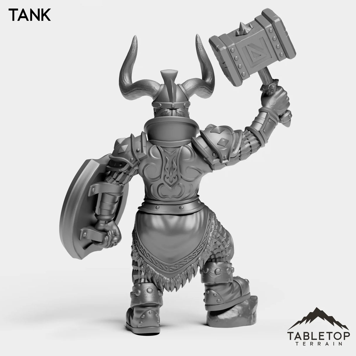 Tabletop Terrain Miniature Dwarf Paladin Female