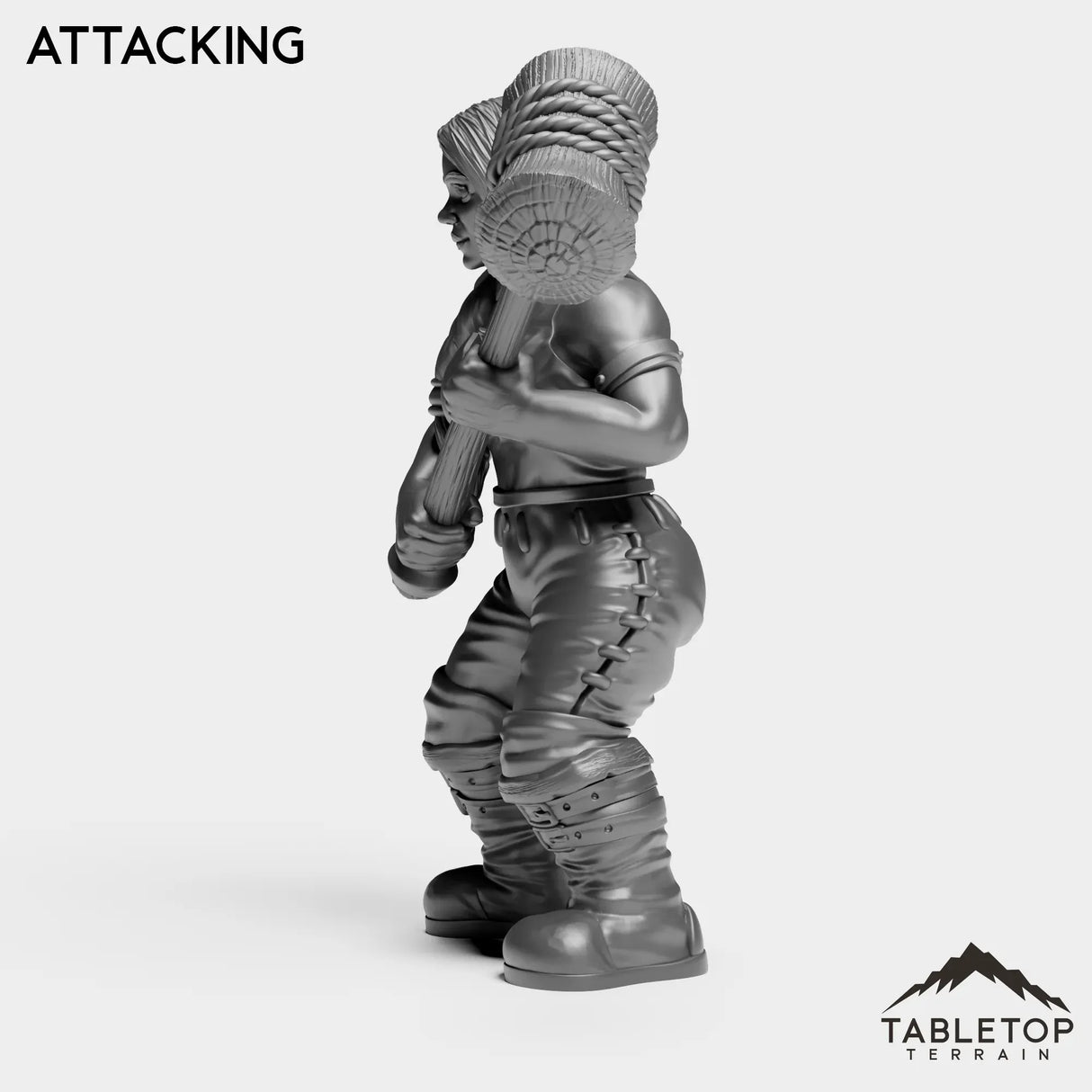 Tabletop Terrain Miniature Dwarf Paladin Female