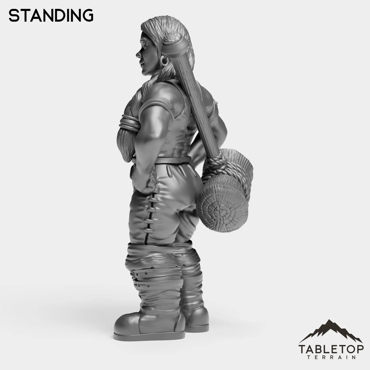 Tabletop Terrain Miniature Dwarf Paladin Female