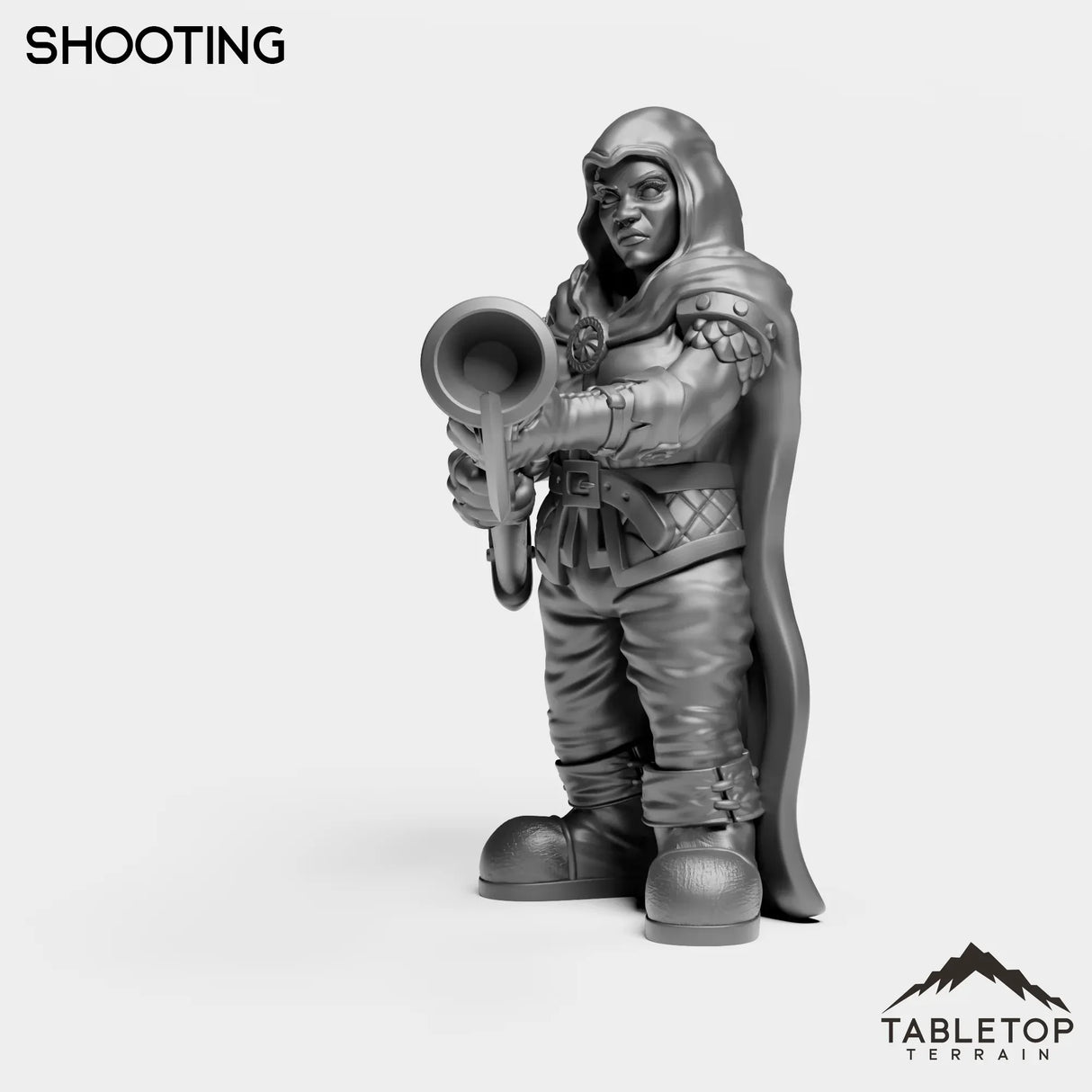 Tabletop Terrain Miniature Dwarf Rifleman Female
